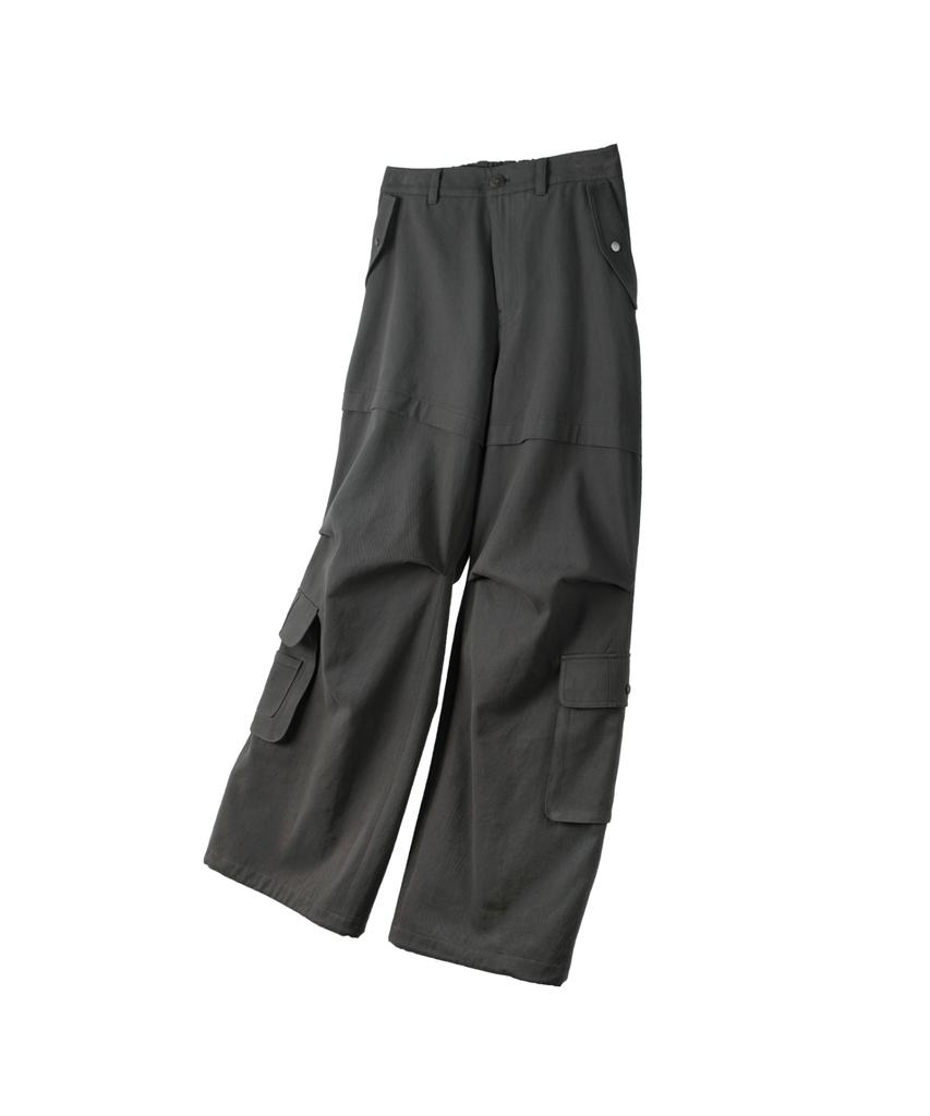 Ledeoli Half Banding Cotton Cargo Pants [Khaki]