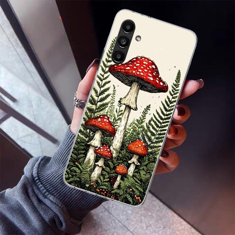 Colorful Mushroom Phone Case For Samsung Galaxy A17 A57 A37 A16 A26 A36 A56 A15 A25 A35 A55 A14 A13 A54 A53 A34 A24 A33 A23 Gala