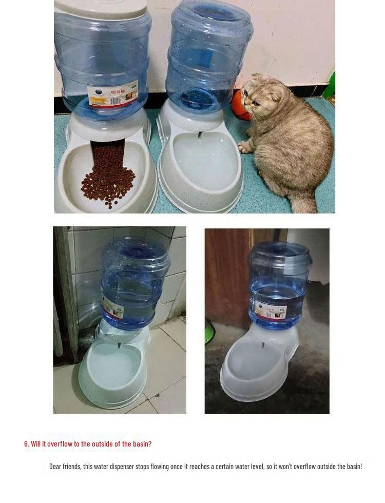Large Capacity Automatic Pet Feeder and Water Dispenser for Dogs and Cats
