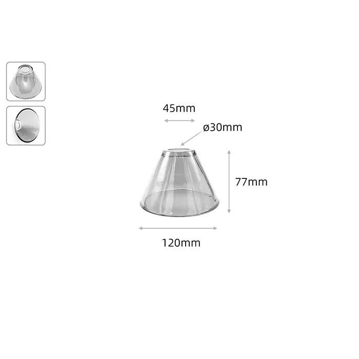 Clear Frost 30mm opening E14 Glass Lamp Shades Replacement,Green Amber 3cm Hole Glass Lampshade Cover for E12 Candle Wall Lights