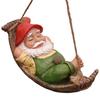 Outdoor Resin Pendant White Beard Old Man Farmer Legged Dwarf Gardening Garden Home Car Decoration Handicrafts Gift
