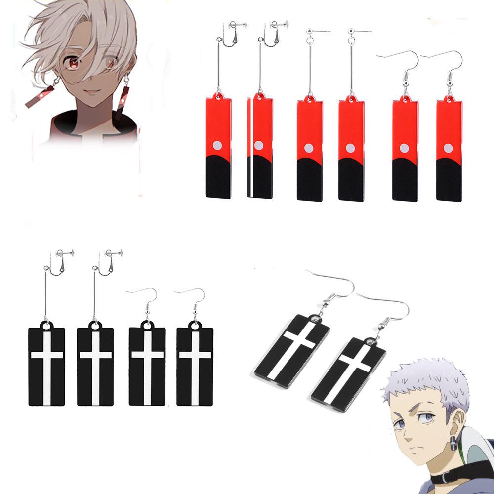 Anime Acrylic Pendant Dangle Earrings Cosplay Props for Women Men Jewelry Accessories
