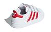 Adidas Originals SUPERSTAR CF Synthetic Leather Comfortable Slip Resistant Low top Toddler Shoes White Red Baby CG6639