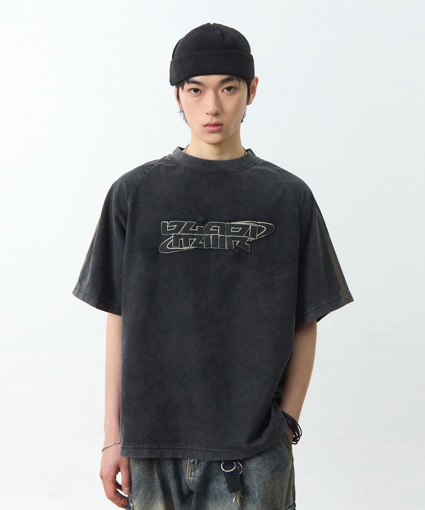Dimiteulibeullaeg Vlad Type-A Track Artwork Short Sleeve T-Shirt_Pigment Charcoal