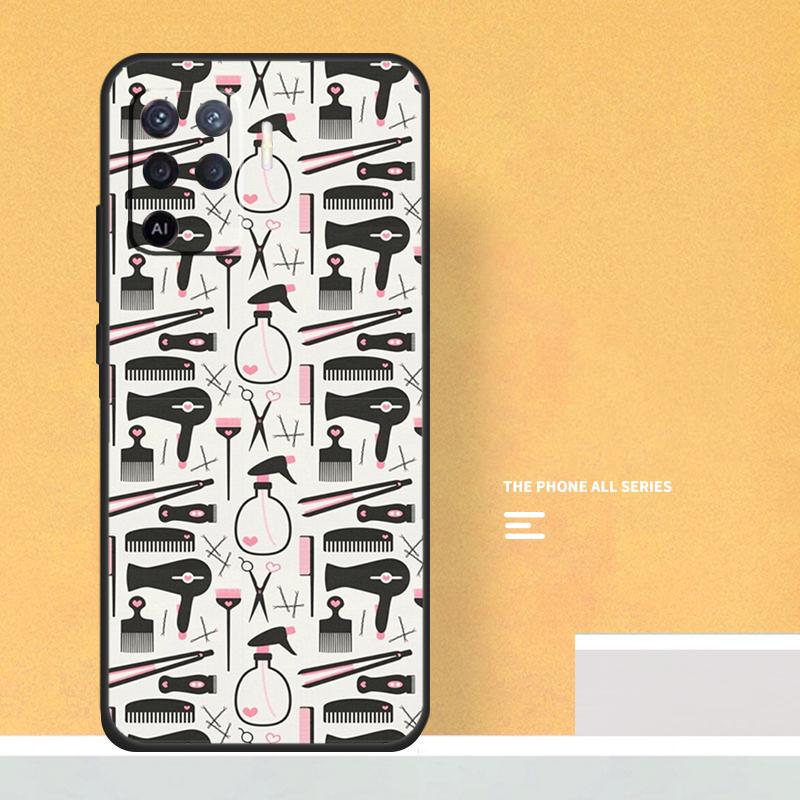 Hair Stylist Hairdresser Case For Oppo A18 A38 A58 A78 A98 A5 Pro A6 A15 A54 A74 A94 A17 A57 A80 A60 A40 A16 A76 A96
