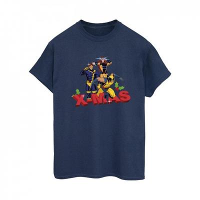 X-Men Womens/Ladies Cotton Boyfriend Christmas T-Shirt