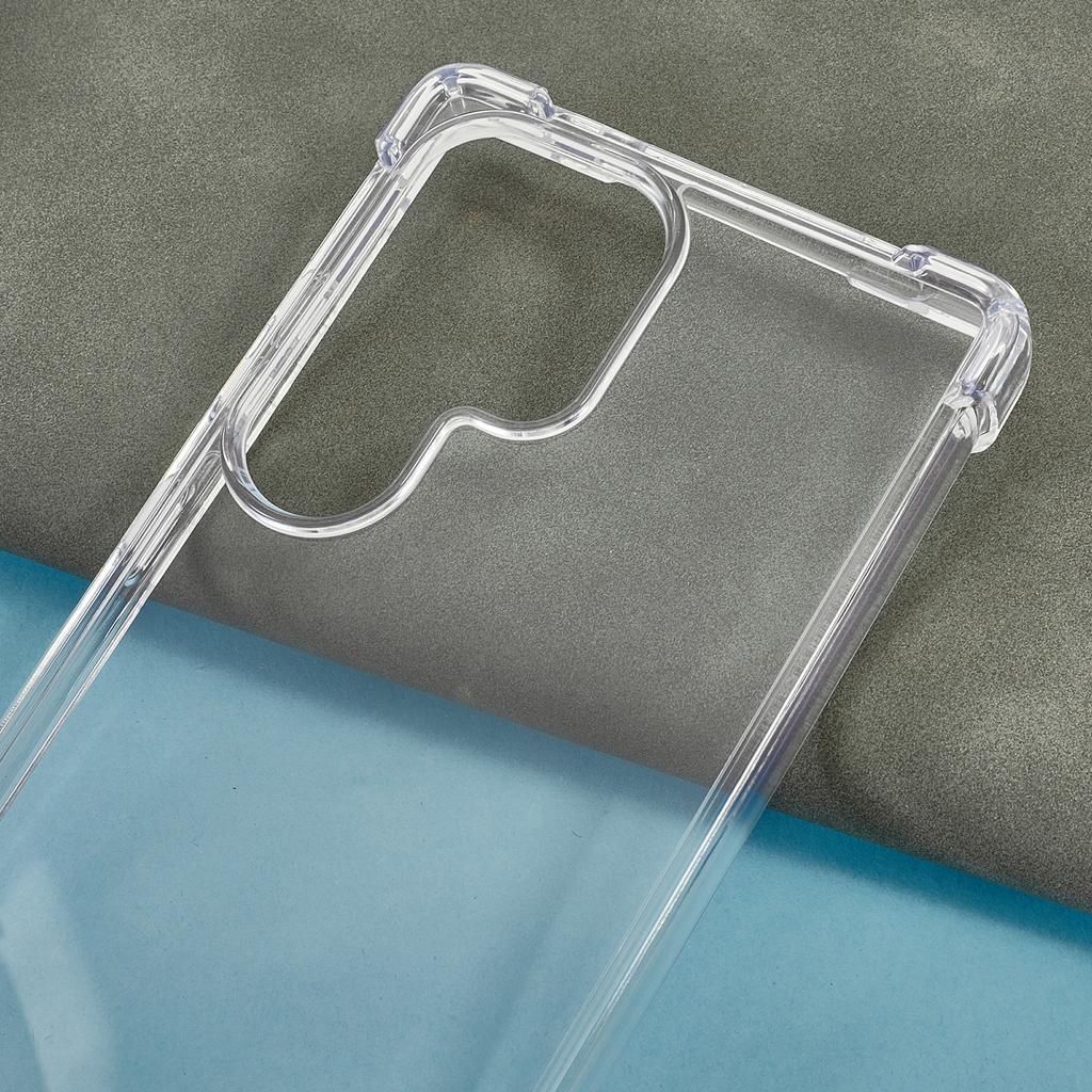 For Samsung Galaxy S24 Ultra Clear Phone Case TPU+Acrylic 1.5mm Shockproof Back Cover