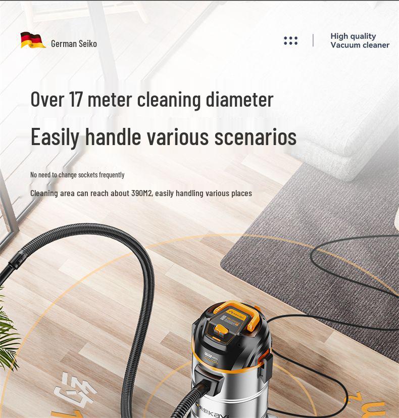 High-Power Household Vacuum Cleaner: Strong Suction for Car, Floor, Carpet, and Grout Cleaning