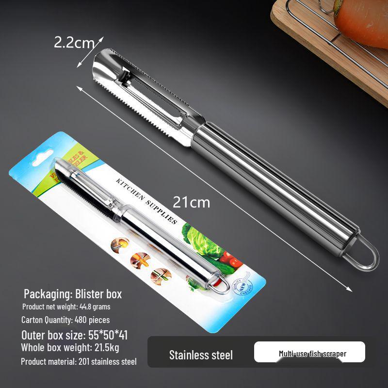 Stainless Steel Dual-Head Peeler & Vegetable Grater