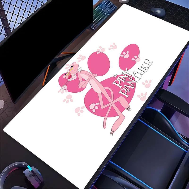 Pink Panther Mouse Pad, Large Gaming Desk Mat, Non-slip XXL Mousepad for Laptop & Tablet, Mini PC Playmat with Stitched Edges