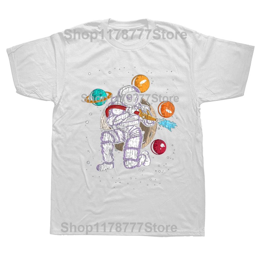 Firefighter Astronaut Space Fireman T Shirts Graphic Streetwear Short Sleeve Birthday Gifts Summer Style Tshirt Mens Clothing