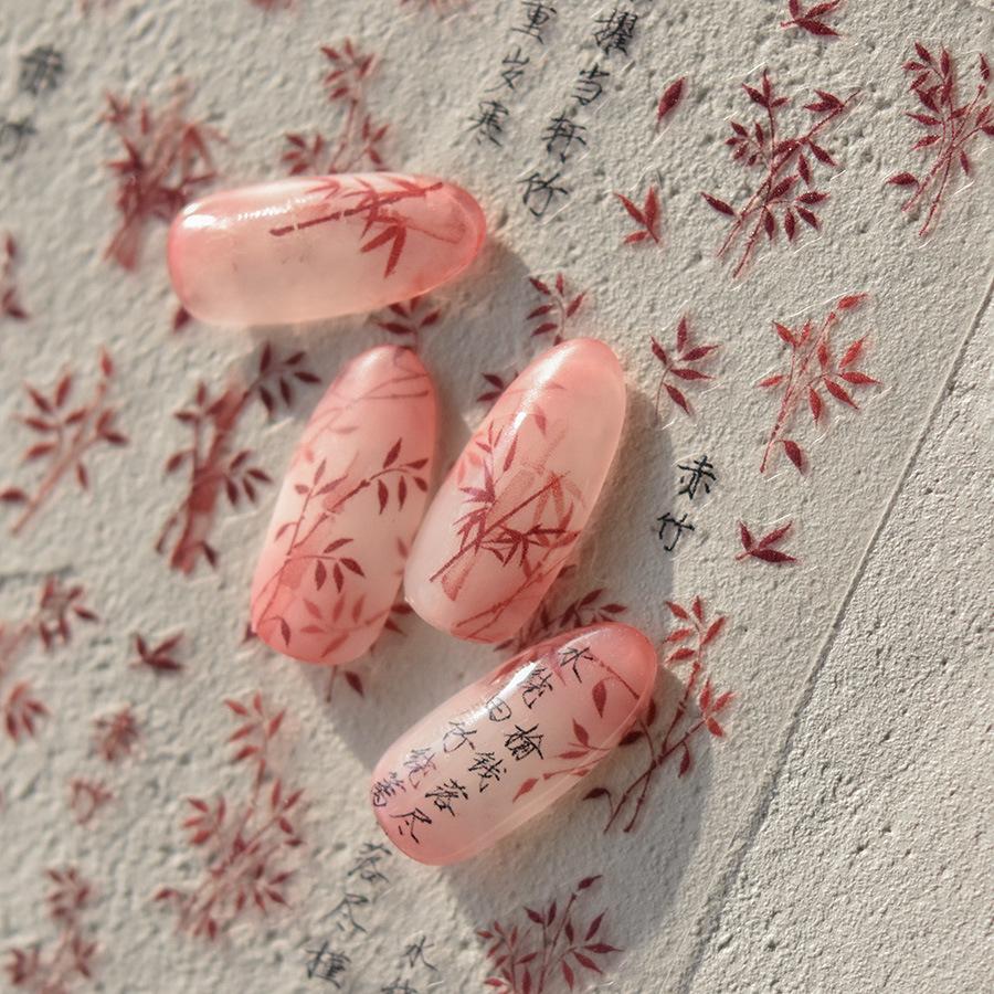 Тонкие прочные бамбуковые наклейки для ногтей в китайском стиле. Изготовление своими — фото 5