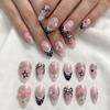 30 Tablets/Box Almond-shaped Press-on Nails Bow Design Artificial Nail Tips  Women and Girls