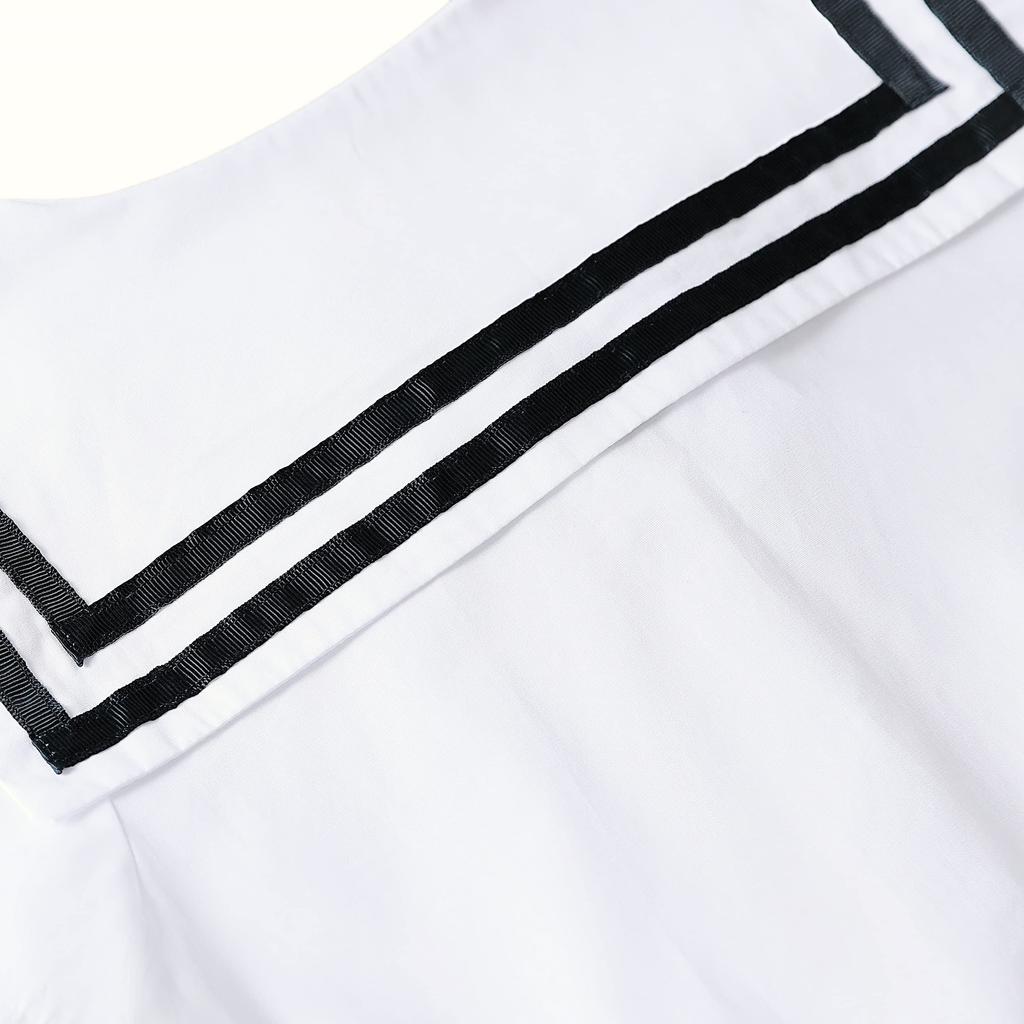 Weileenice Size Navy Perfect for Piano and School Entrance Cute White Formal Dress for Girls Children's Dress, 100, Girls' Dress, White, Weddings,