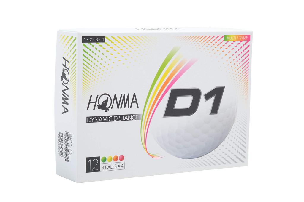 Honma Golf Balls D1 Distance Soft Ionomer 1 Dozen 368 Dimples 2020 HONMA 2-Piece (12 Balls) BT2001/Multi/D1