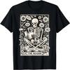 The Reader Tarot Card Funny Book Lover Skeleton Reading Book T-Shirt