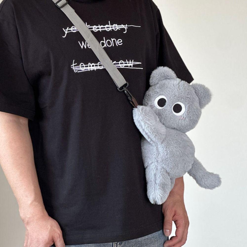 Soft Siamese Cat Shoulder Bag Stuffed Animal Plush Toy Backpack  Birthday Gifts