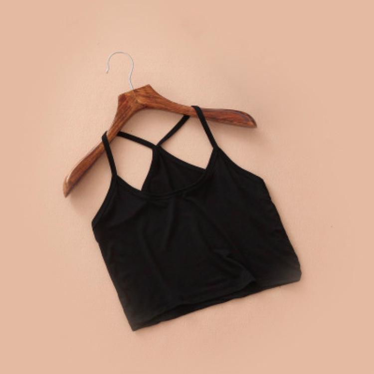 

Хлопковый кроп-топ без бретелей с защитой от просвечивания для женщин - Камисоль с обмоткой на спине One size чёрный