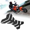 Kohlefaser-Pad-Schutz Motorrad Gas-Aufkleber Schutz Aufkleber Universal Motorrad Tankaufkleber Kraftstofftank-Schutz Passend für Dukadi Aprilla Schwarz