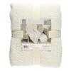 Blanket 120X150Cm Sherpa Ecru Fluffy Soft Made Of Polyester