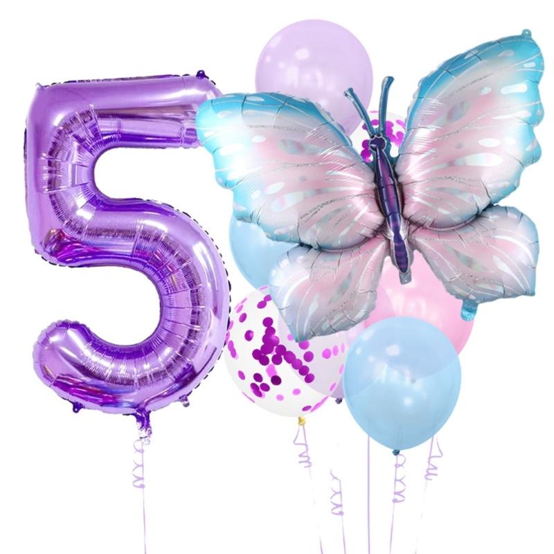 

Decorative Blue Butterfly Aluminum Foil Balloon Great Party Decor and Gift Supplies Home Dormitory Holiday