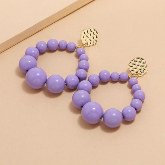 Boucles d'oreilles pendantes sauvages Couleurs vibrantes Décoratives non allergiques