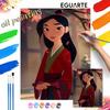 Mulan Digital Oil Painting Painting Art Handmade Diy Gift Home Decoration