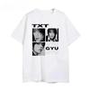 2026 T-shirt Unisex Versatili Estive Streetwear Cotone Girocollo Manica Corta Decorate con Adesivi Abbigliamento TXT BEOMGYU
