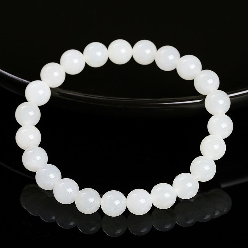 Jinde Jewelry Hetian White Jade Women's Beaded Bracelet Gift