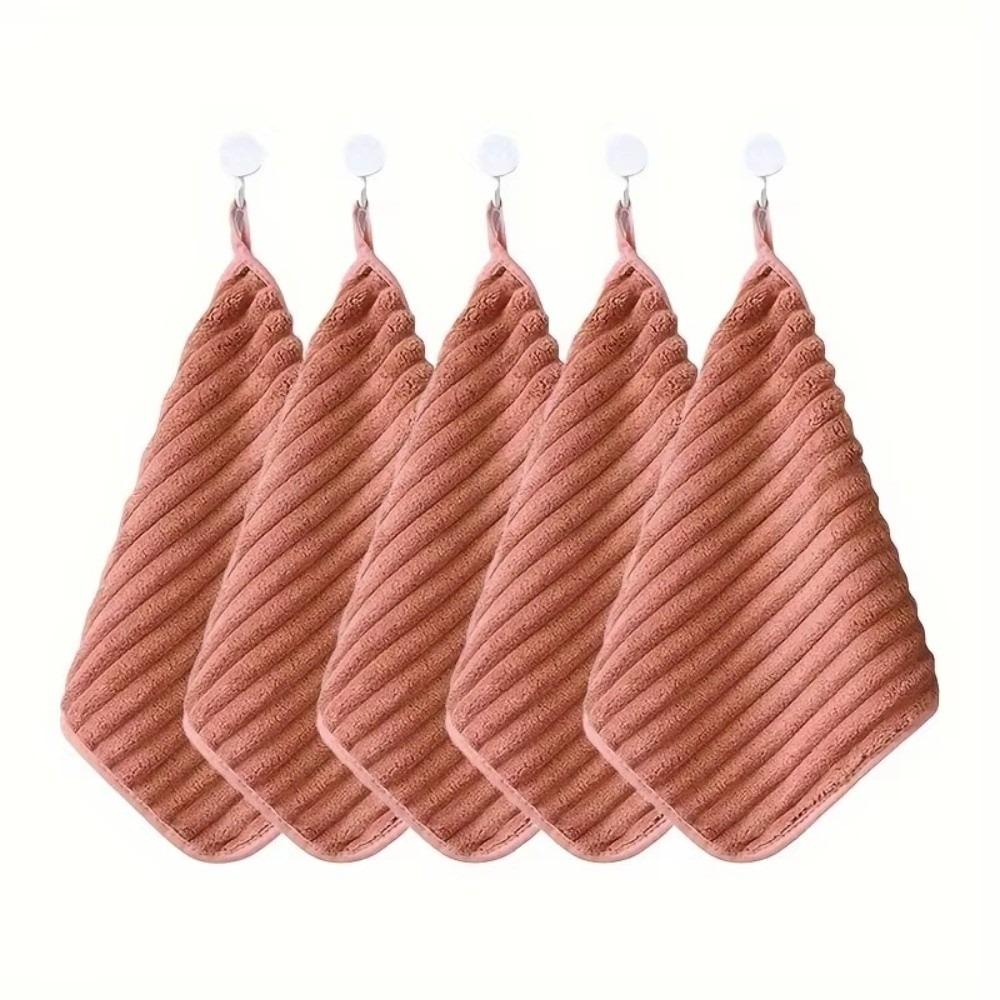 5PCS Soft Hand Towel Set Super Absorbent 11.8*11.8 inch Wiping Towel Washcloths Daily Necessities Quick Drying