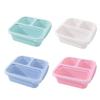Lunch Box Portable Three-Compartment Food Storage Container Dust-Proof Reusable Storage Box