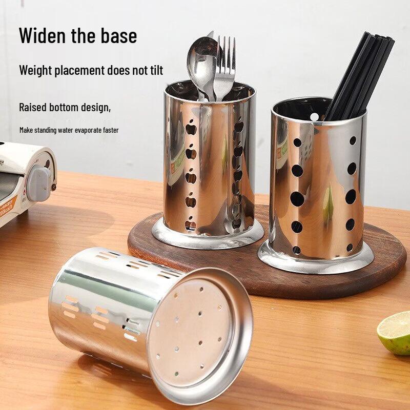 Edelstahl-Stäbchenhalter mit Abtropffunktion (2er-Pack)