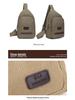 Multi-layer Men's Large Capacity Canvas Crossbody Chest Bag - Convenient Single Shoulder Portable Storage for Work.