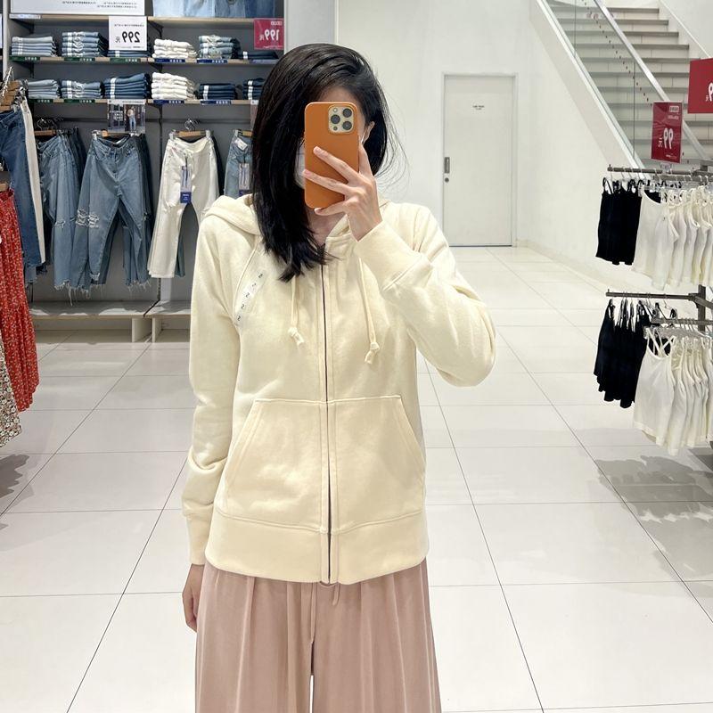 

Дисконтный магазин Преппи стиль Длинный рукав Верхняя одежда Толстовка с капюшоном Women s Milky White S