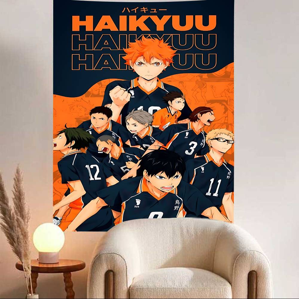 Haikyuu Anime Volleyball Happy Birthday Party Backdrop Decoration Kids Boy Baby Shower Anime Photography Background polyester