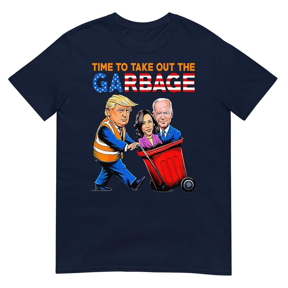 Garbage For Trump 2024 Shirt Time To Take Out Garbage Biden Tshirt S