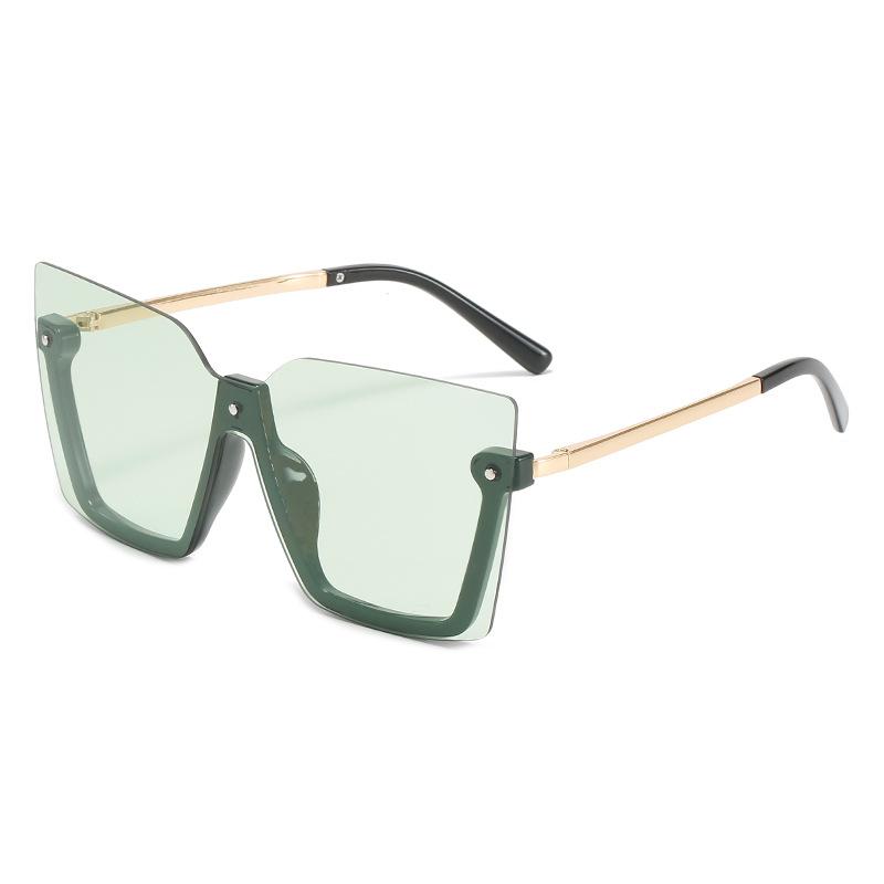 Half-Frame Square Sunglasses Women'S Trendy Rice Nail Sunglasses, Men'S Sunglasses Of The Same Style