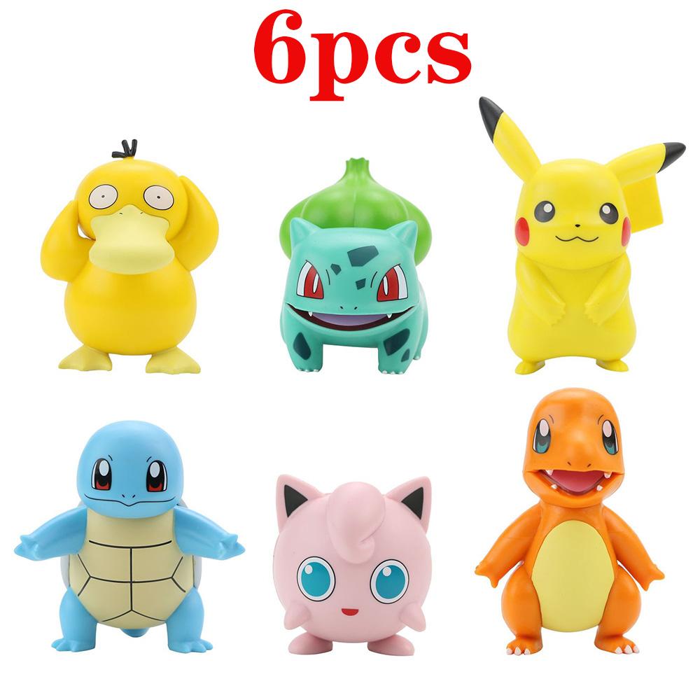 Pokemon Pikachu Anime Figure Toys Pikachu PVC Cake Car Decoration Ornaments Action Figure for Children Birthday Christmas Gifts