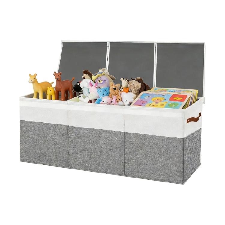 Space Saving Foldable Children's Storage Box 150L Capacity Adjustable Compartments Materials Organizers