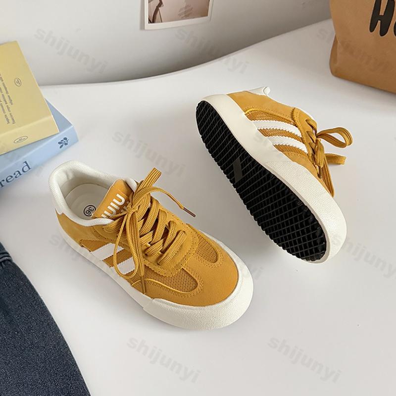 Fashion Autumn Women Shoes 2025 New Fashion Vintage Breathable Casual Sports Board Shoes Thick Bottom White Outdoor Leisure Shoes