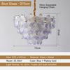 French Style LED Flower Pendant Light - Modern Glass Hanging Lamp for Living Room, Dining Room & Bedroom Home Decor