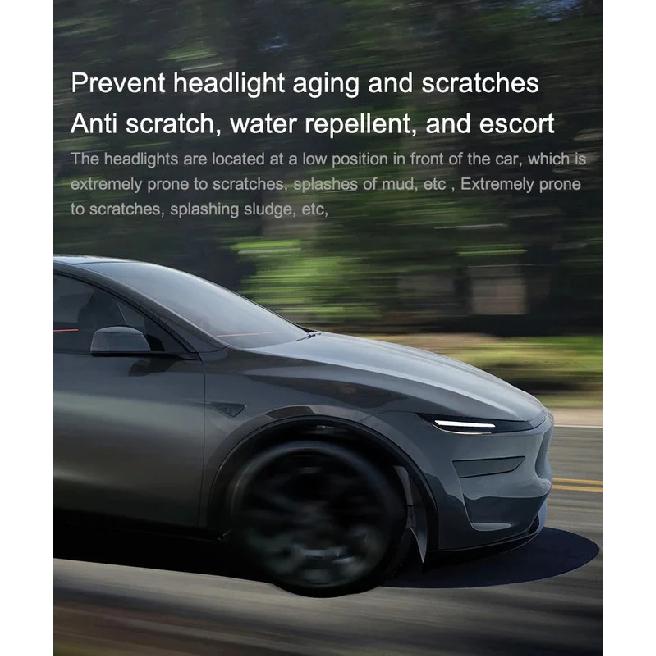 For Tesla Model Y Juniper Headlight Film Clear / Smoked Black TPU Invisible Film For New Model Y 2025 Tail Light Protective Film