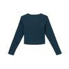 Nike Solid Color Comfortable Slim Fit Full Zip Ribbed Knit Sweater Women sweater Navy-Blue FN3683-478