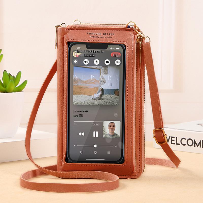 2023 Women's Anti-theft Touchscreen Mini Crossbody Phone Bag Wallet - Transparent, Drop-proof, and Multifunctional.