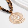 Adjustable Sea Star and Conch Pattern Cotton Cloth Necklace With Alloy Charm for Casual Outfits or Travel Accessories