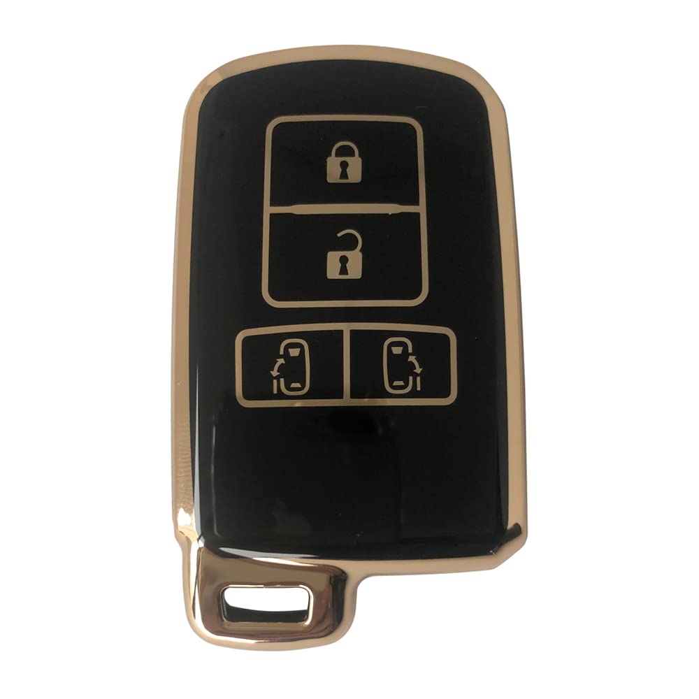 Kinotaka TPU Smart Key Case for Toyota Cars, 4 Buttons, Double Sided Slide Type,