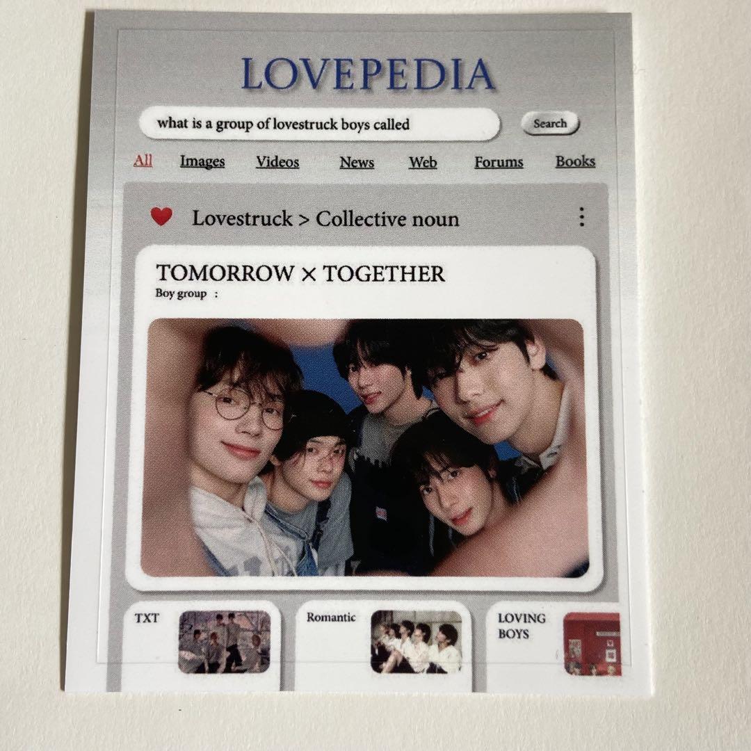 [Б/У] TXT Love Language Наклейка Санок Коллекция группы