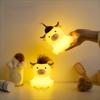 Cartoon Novelty Highland Cow Night Light Dimmable Timing Rechargeable LED Lamp Squishy Cute Bedside Nightlight for Breastfeeding