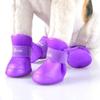 4 Pcs Pet Supplies Dog Cats Anti-Slip WaterproofShoes Solid Color Rain Protective Boots Dog Rain Boots for Small Dogs Protect Pet Feet