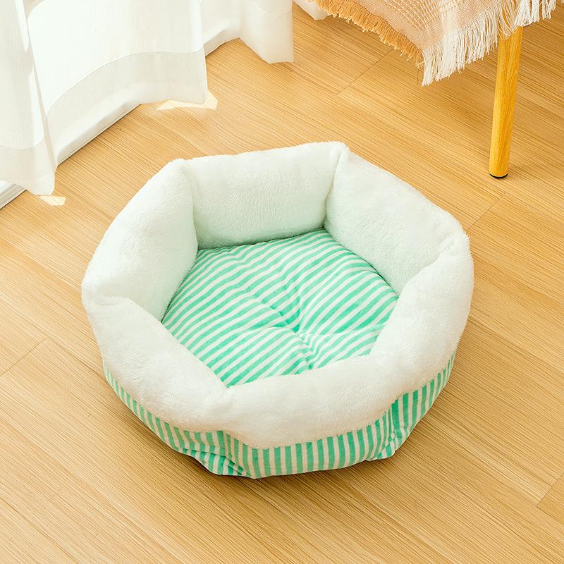 Supplies Cat Pet Dog Nest Striped Hexagonal Comfortable Soft Non Universal Slip